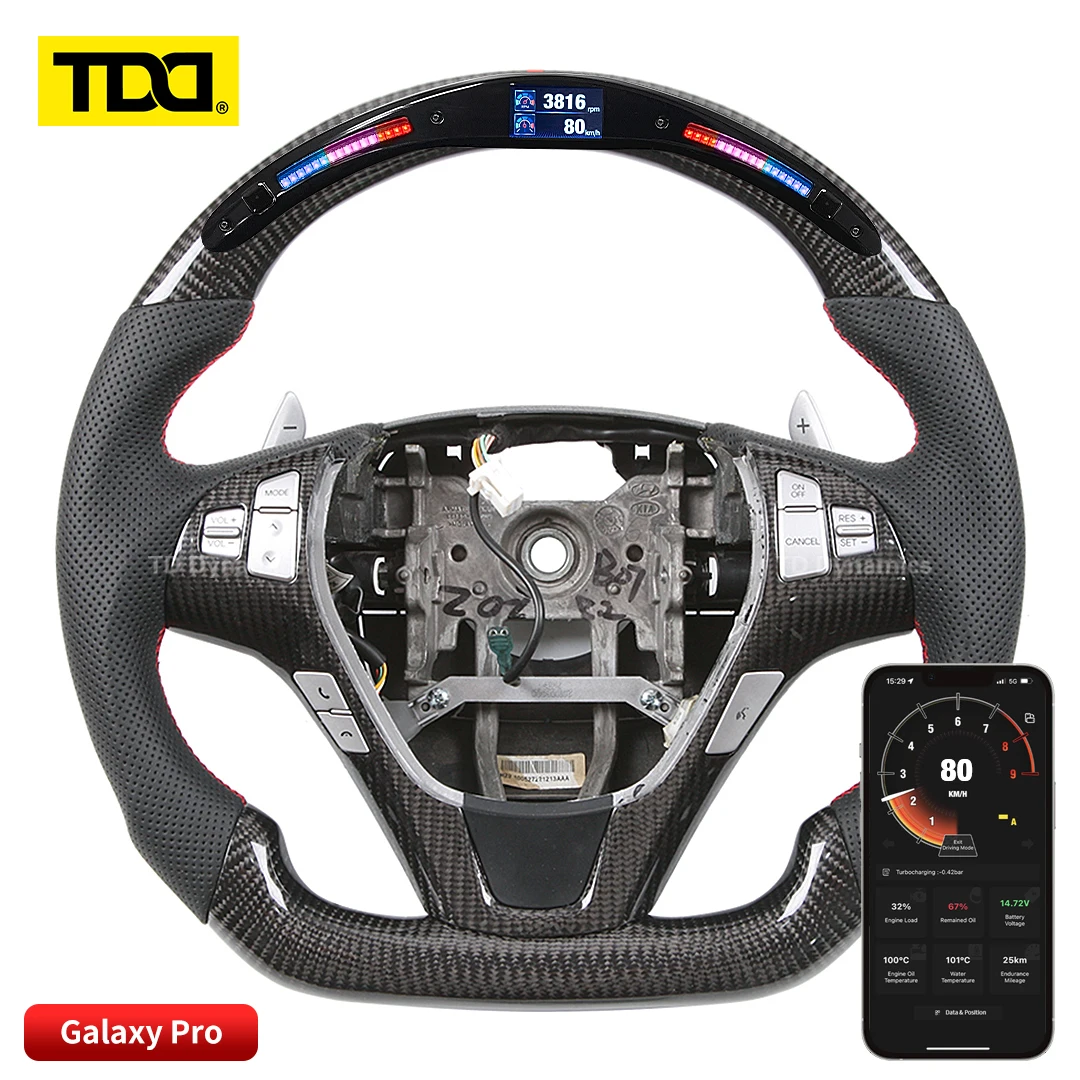 

TDD Carbon Fiber customized smart Galaxy pro LED Steering Wheel for Hyundai
