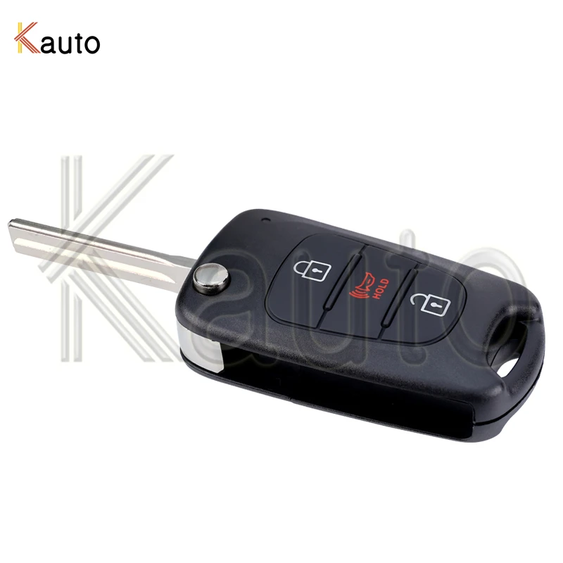 Coque de clé de voiture à distance, coque TOY40, lame HYN10R pour Kia, Hyundai Rio Soul, Sportage 2010-2014, clé à rabat de remplacement à 3 boutons