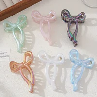 Nueva y elegante pinza para el pelo con lazo para mujer, coleta grande antideslizante, pinza con lazo, pasadores, horquillas, accesorios para el cabello de cangrejo