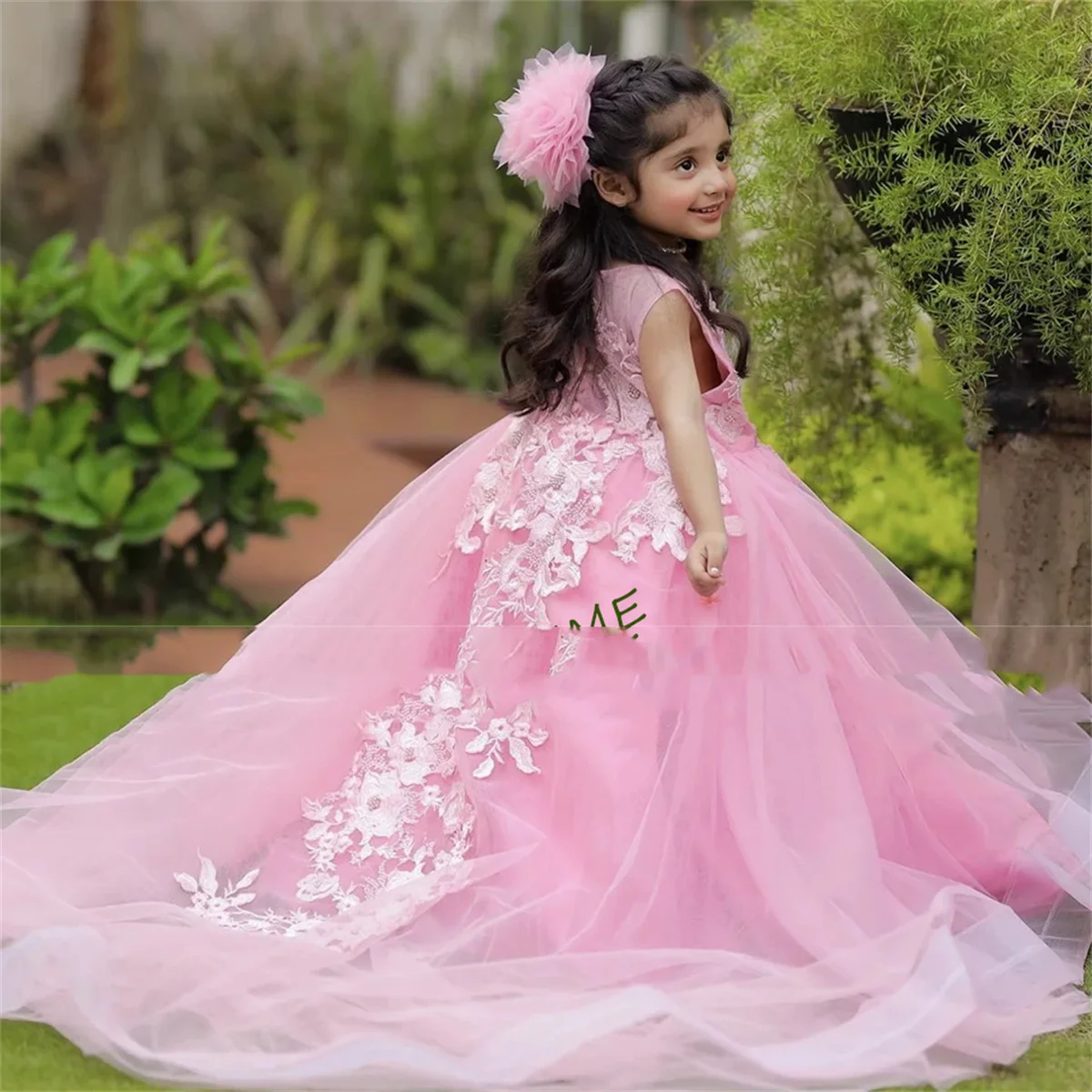 

Pink Flower Girl Dresses 2023 Girls Junior Bridesmaid Dress Puffy Party Dresses Formal Princess Gowns For Wedding Party Tulle