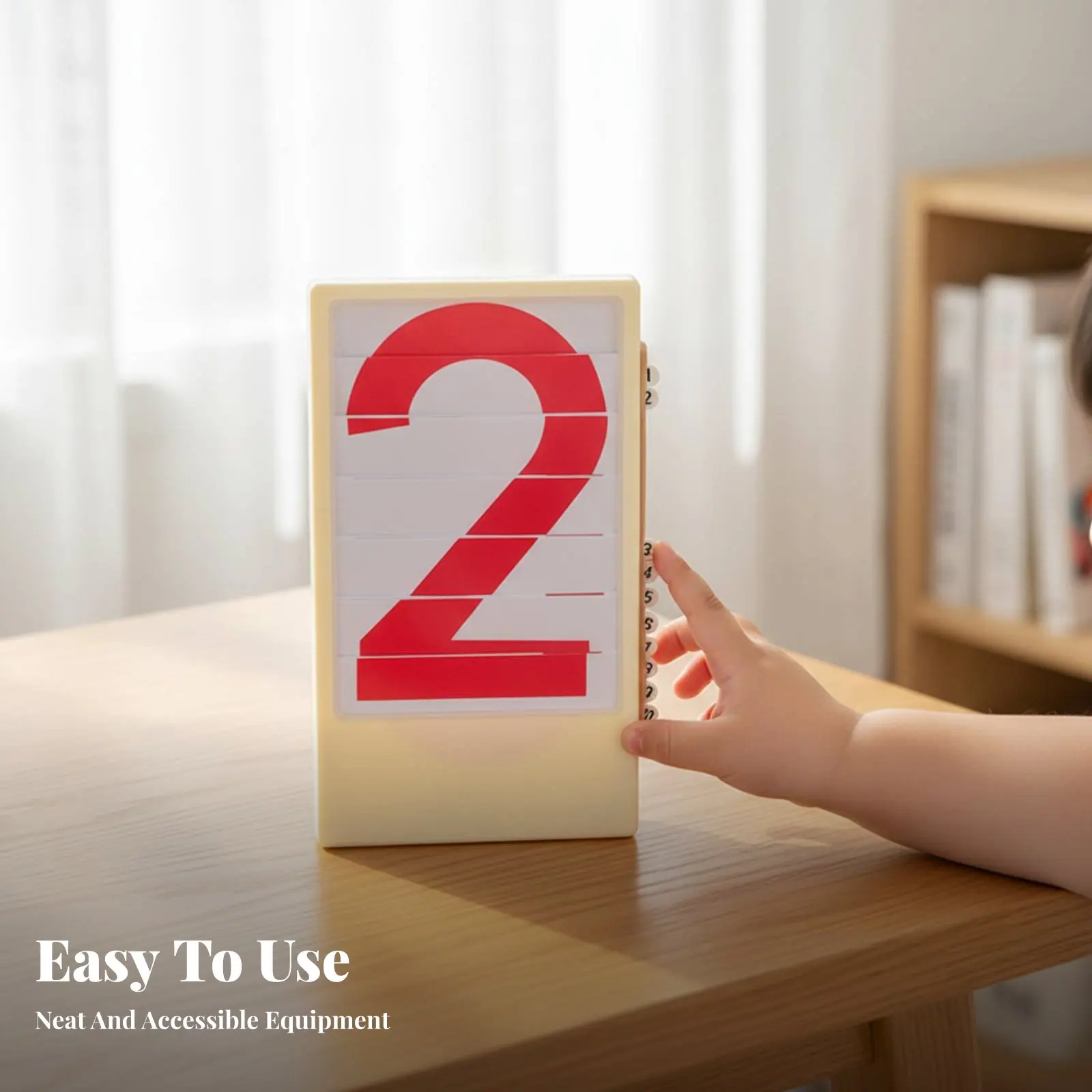 

Pushrotating Wheel Number Display Scores up to 99 Desktop Score Flipper Portable Versatile for School Events, Tournaments