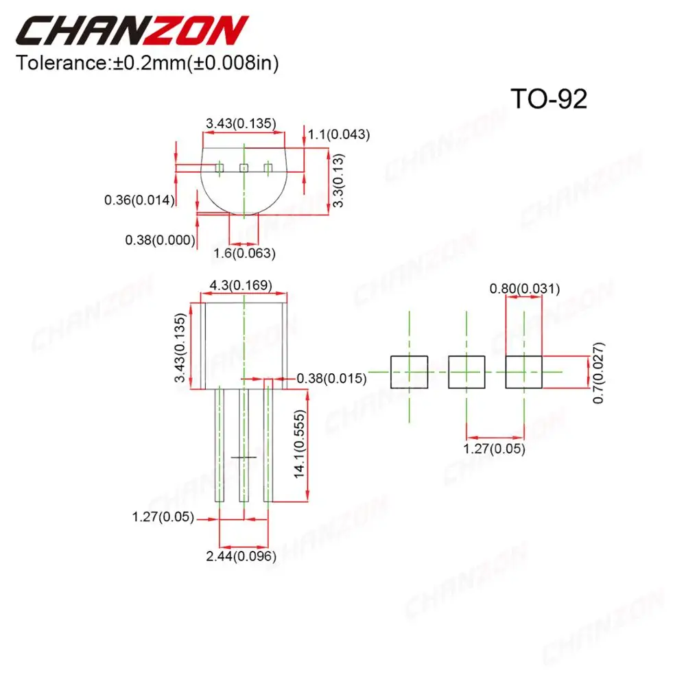 TO-92 NPN PNP Transistor Kit Sortimento BC547 2N7000 2N3904 2N5551 BC337 BC557 2N3906 2N2222A S8050 2N5401 BC327 2SC1815