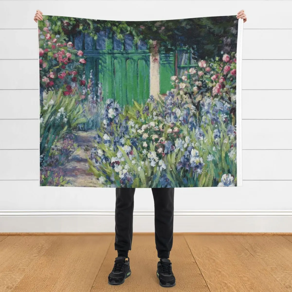 

Monet's Garden Door | Painting Throw Blanket Luxury Thin Flannel funny gift Blankets