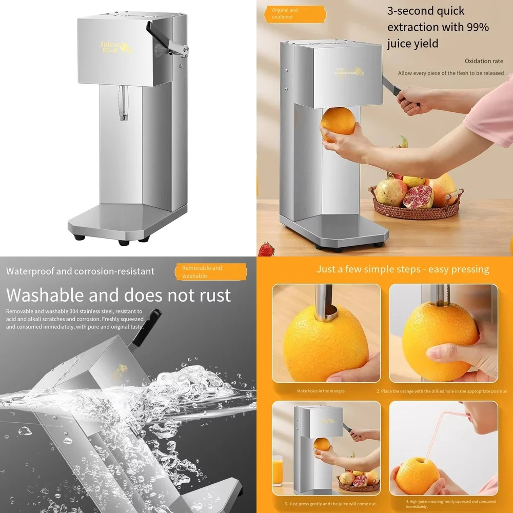 Fresh Fruit Squeezer Juicer for Pitaya Dragon Fruit Orange Lemon Pear Without Peeling Manual Hand Press Extractor for