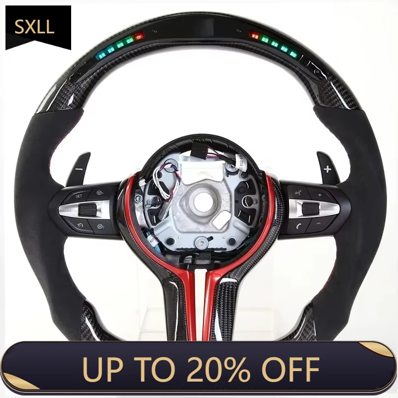 

SXLL F30 Steering Wheel F10 F30 Custom Steering Wheel Light Emitting Diode High Quality Custom Carbon Fiber M Sport Steering Whe