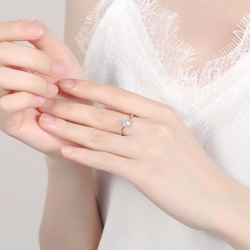 925 فضة خاتم الساخن AAA الزركون قابل للتعديل حجم خواتم الخطبة للنساء خاتم الزواج موضة حفلة مجوهرات لطيفة هدية