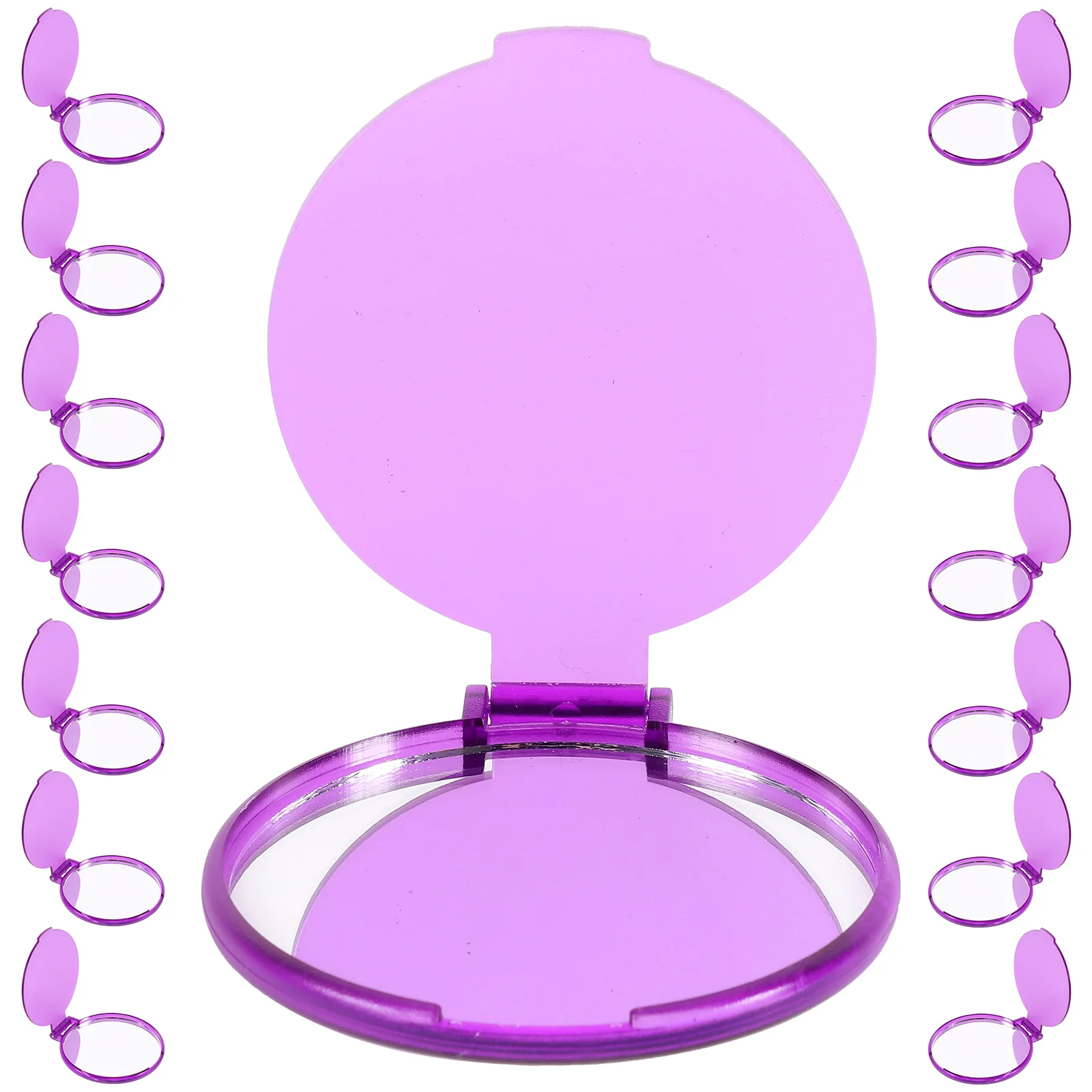 Miroir de maquillage rond pliable, petite poche, dessus de table étudiant, cadeau, 24 pièces