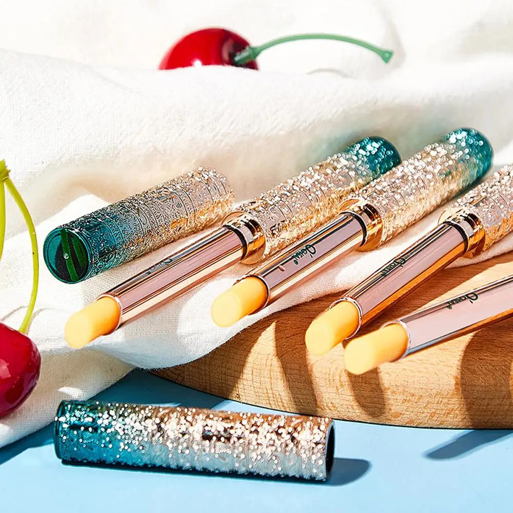 Nova fruta bálsamo labial hidratante lábio-primir cor matizado sólido brilho labial mudança de cor nutritivo geléia rosa batom maquiagem