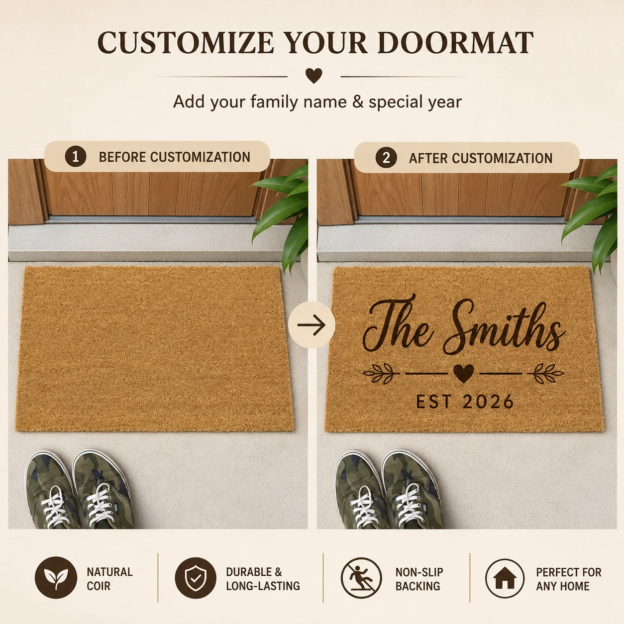 Unique Custom Door Mat Housewa - Wedding Tap ulasan dan harga