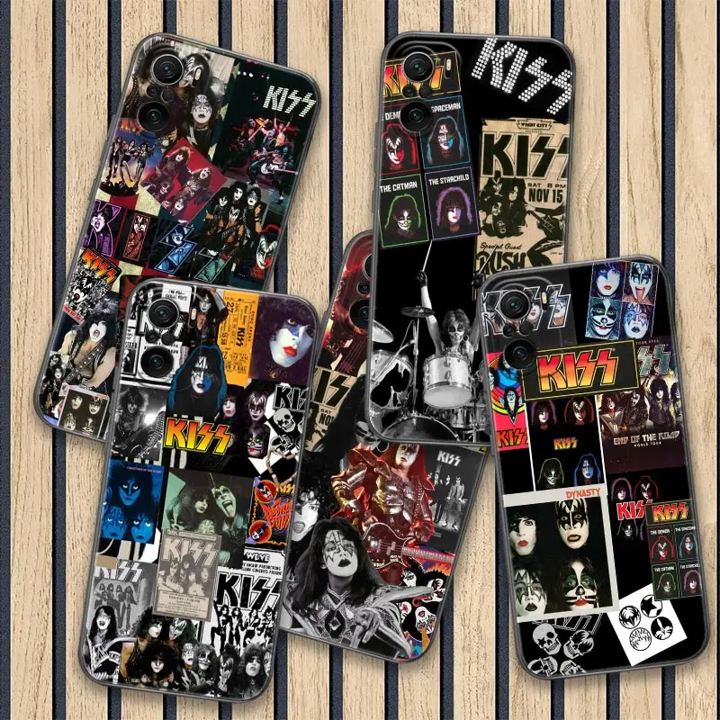 Kiss Rock Band KissBand Poco F6 Pro Fundas For Xiaomi Poco X3 NFC X6 X4 X5 5G M4 M5 M6 F3 F4 F5 14 13T Pro Phone Case Back Cover