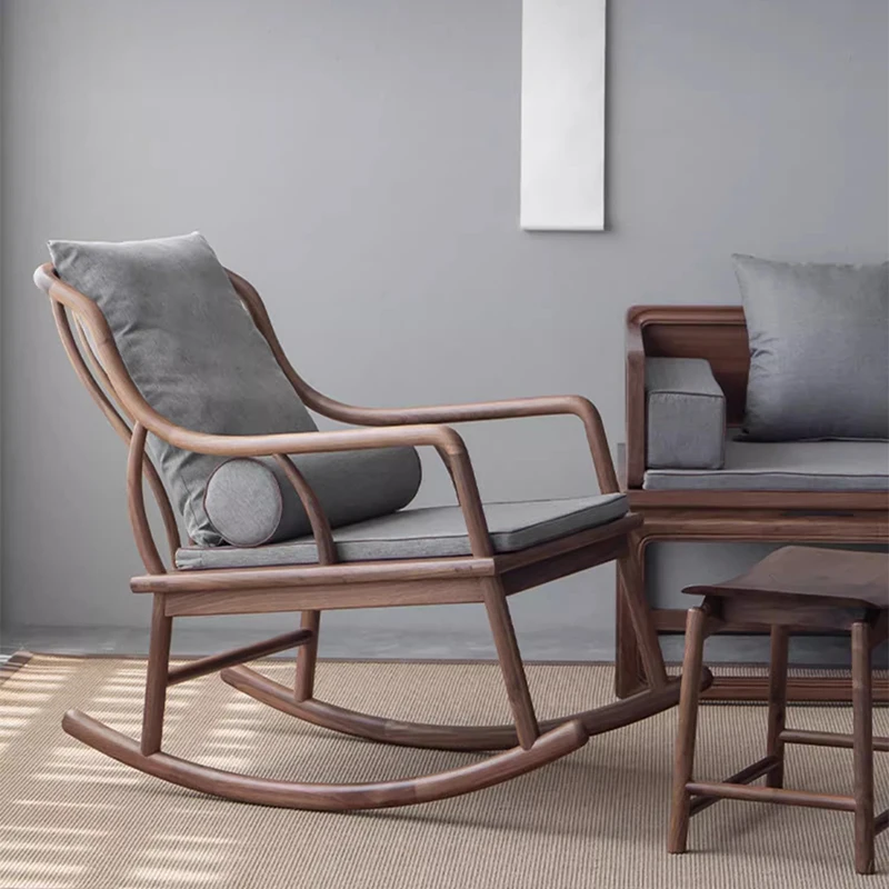 Kursi Ruang Tamu Kayu Nyaman Lounge Goyang Gaming Kursi Mewah Seluler Desainer Membaca Furnitur Balkon Poltrona