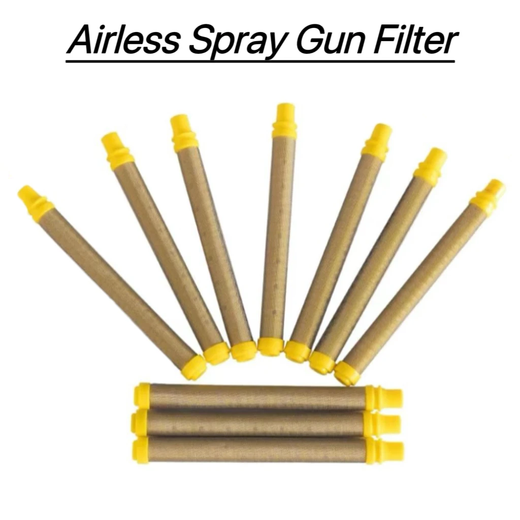 Airless Paint Sprayer Gun Filters for Wagner Filter Replacement 4434 581-062 154675 0516732 (10 PCS, 100 Mesh, Yellow)