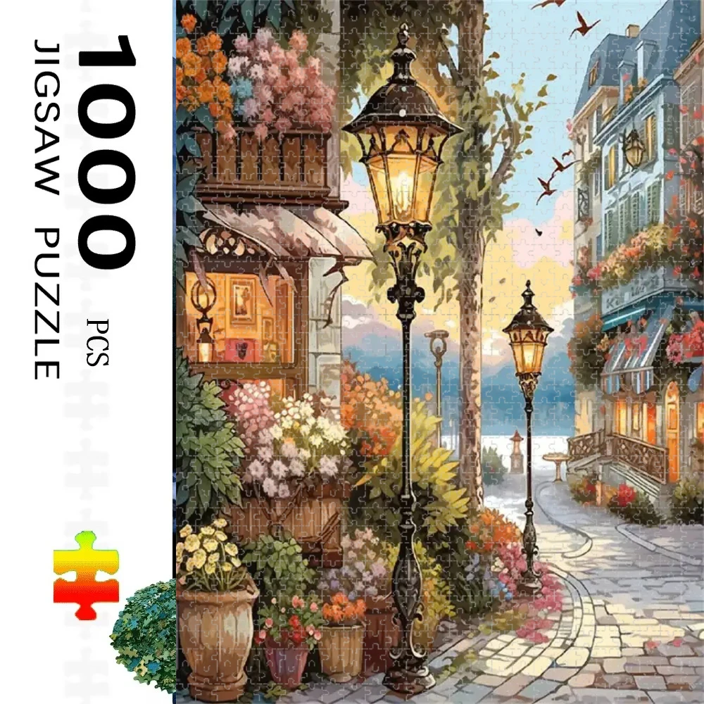 

Пазл для взрослых из 1000 деталей, пазл с изображением городского пейзажа с деревьями, идеально подходит для творческих занятий своими руками с семьей, подарок, игрушка для развлечений.