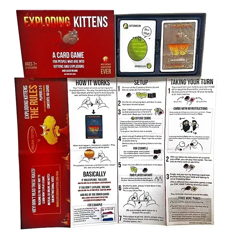 Family Party Table Game NSFW Party Exploding Kittens Card Streaking Kittens Imploding Kitten Expansion Barking Card Board Games