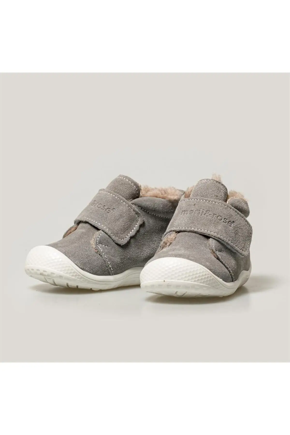 Stride Plush Suede First Step Boots | Grey