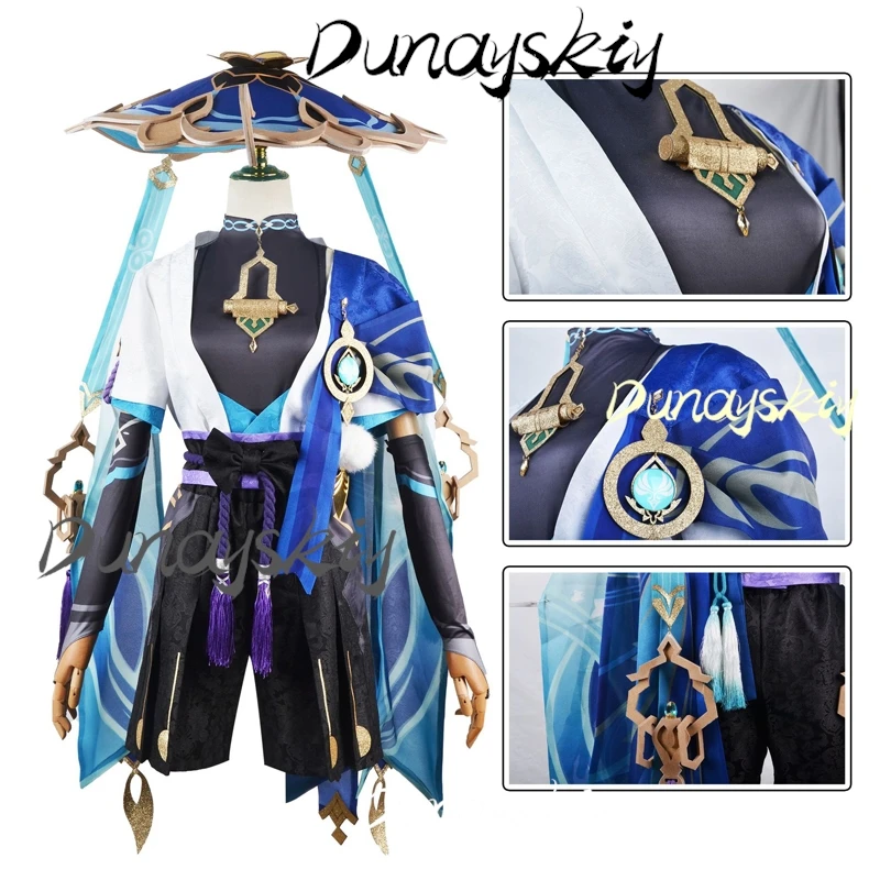 Wanderer Scaramouche Cosplay Costume Game Genshin Impact Wanderer Full Set of Clothing Wig Anime cosplay Uniform Customized