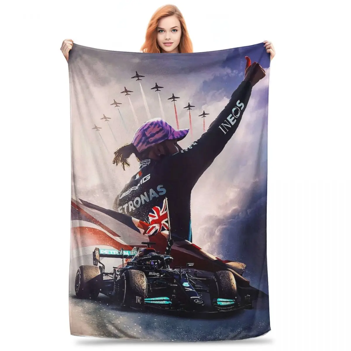 Glory_Lewis Hamilton_Art - F1 2024 Blanket Flannel Super Soft Sofa Throw Blankets For Couch Bedding Travel Throws Bedspread