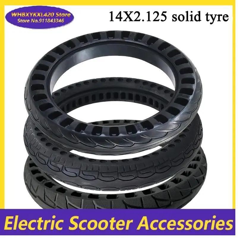

Explosion-proof 14 Inch 14x2.125 Solid Tire for Electric Bike Scooter Thick and durable