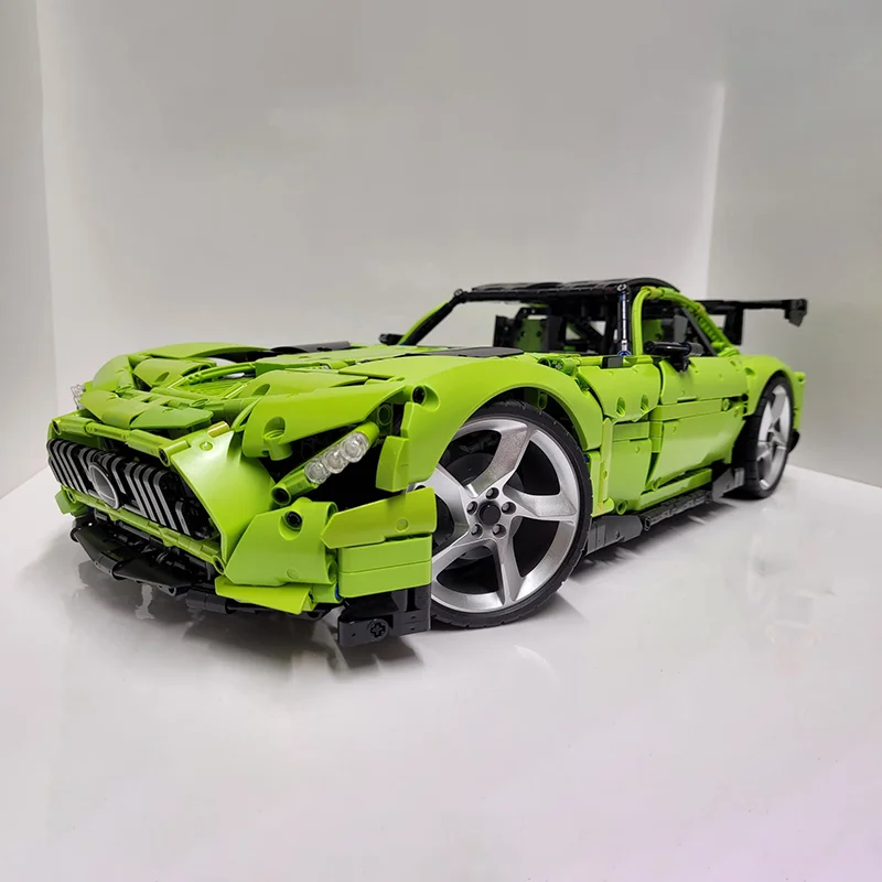2456 قطعة MOC سيارة رياضية AMGed GT-R سلسلة سوداء 42115 B-نموذج عالي الأداء المتسابق لتقوم بها بنفسك نموذج اللبنات ألعاب عيد ميلاد هدية #4