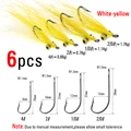 6pcs White Yellow