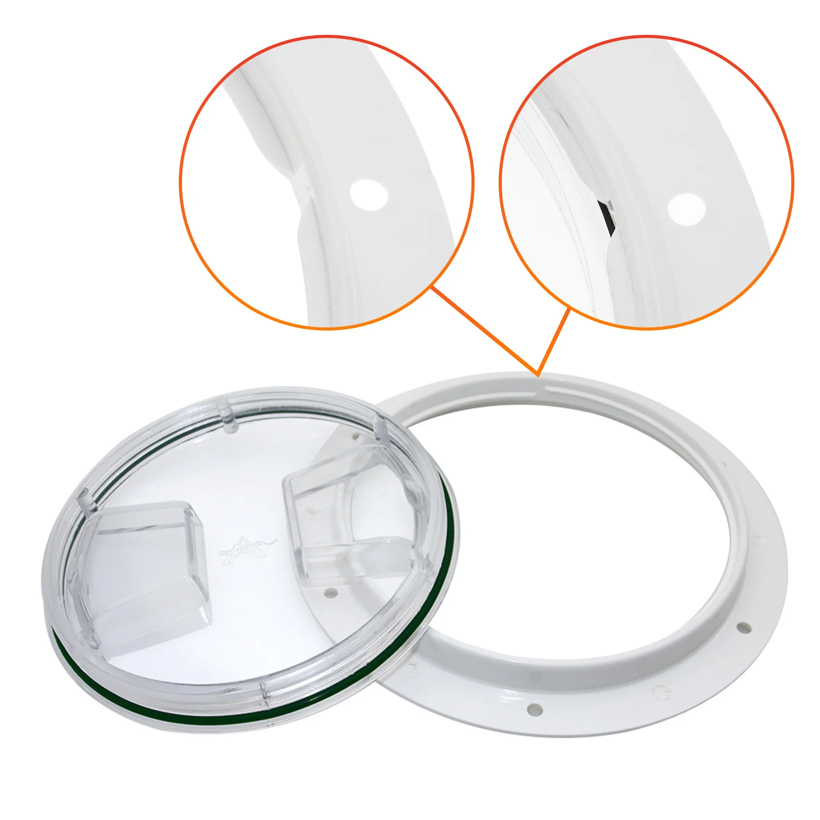 جديد وصول سطح مستدير لوحة البحرية الوصول قارب التفتيش فتحة غطاء لوحة قطع ABS البلاستيك المضادة للتآكل سطح القارب يفقس