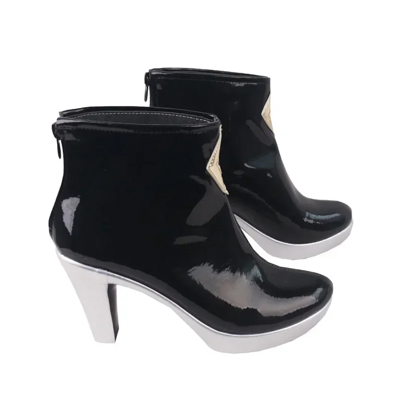  S10 KDA All Out Kaisa Akali Ahri Evelynn Cosplay Boots Customized Leather Shoes for Unisex view 4