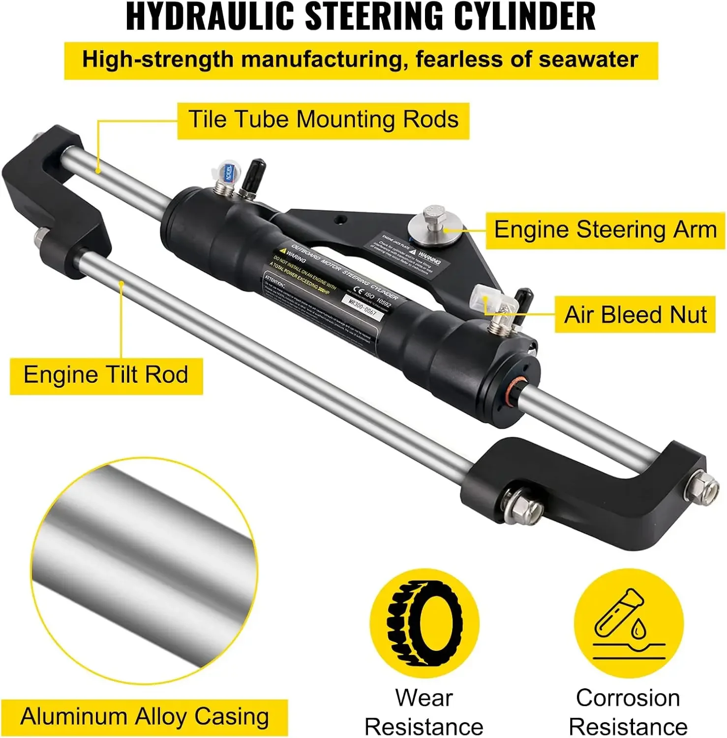 Hydraulic Steering Kit 300HP, Hydraulic Boat Steering Kit Helm Pump