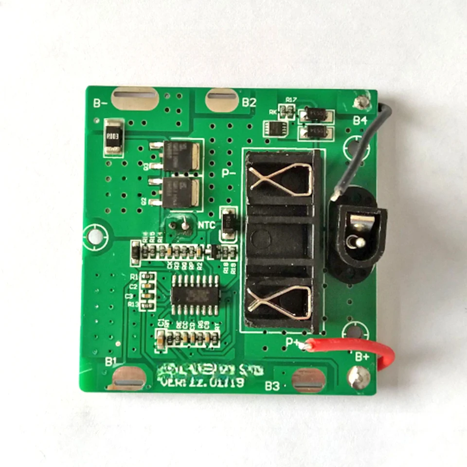 BMS 5S 18V 21V 12A Li-ion 18650 Battery Charge Protection Board Overcharge/Short Circuit Protection with DC Connector for Drill