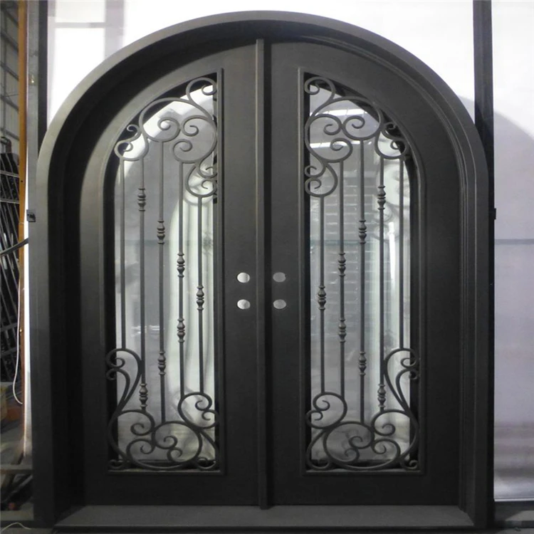 

WilliamArchi Wrought Iron Dual Driveway Gate With Swing And Sliding Function Wrought Iron Door For Farmhouse Home Decor
