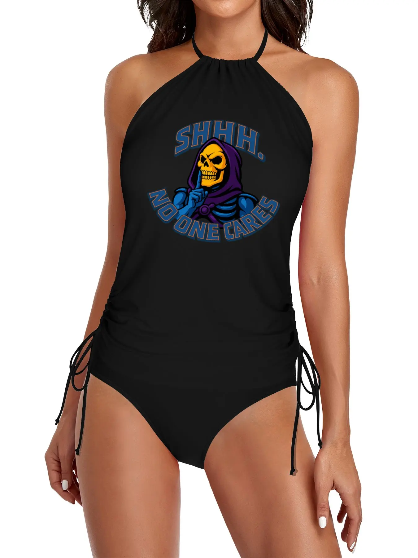 

Shhh... Skeletor Knows Split Swimsuit Set women's beach outfit Summer set woman Women's swimsuit bikinis sets woman