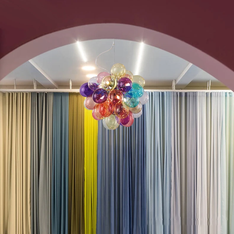 Romantic Pendant Light E14 G9 Bulb Purple Blue Green Yellow
