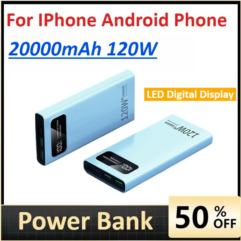 

Power Bank Fast Charging LED Display 20000mAh Power Board for IPhone Android Phone Portable Charger