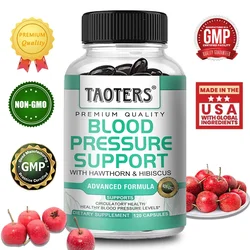 Taoters Blood Pressure Support Supplement with Premium Hawthorn and Hibiscus - Supports Blood Circulation