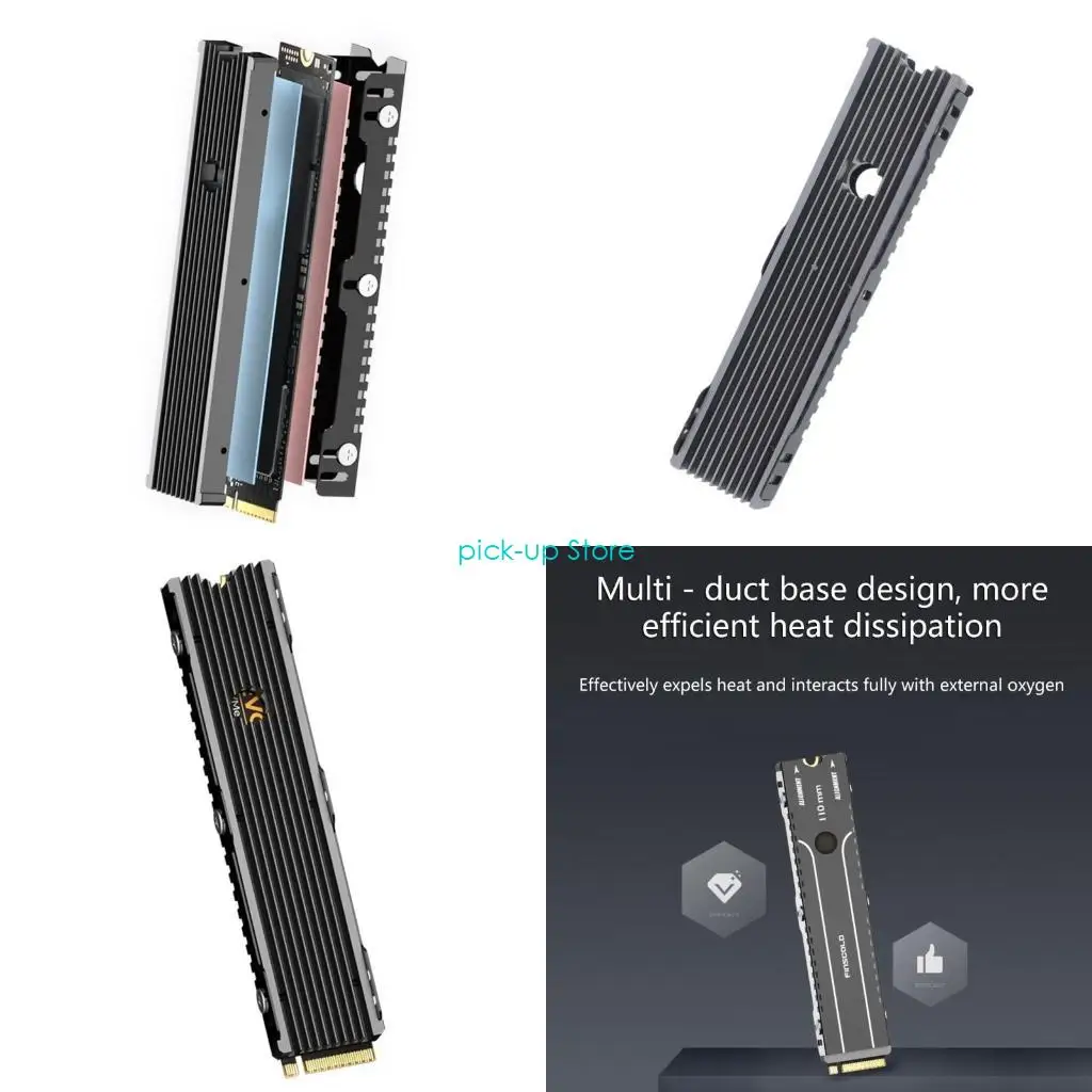 

Q5WA Aluminum NVME for M.2 NGFF SSD Hard Drive Heat Sink Desktop Dedicate