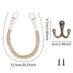 Retro Metal hook Paper Holders Towel Rack Bathroom Towel Hook Toilet Paper Holder Towel Rack Toilet Rope