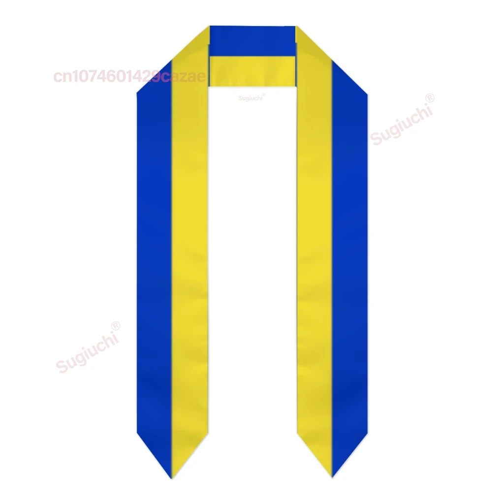 Ukraine Flag Thick Graduation Sash Stole Scarf Double Sided Honor Stole For Graduation Students Class Of 2025