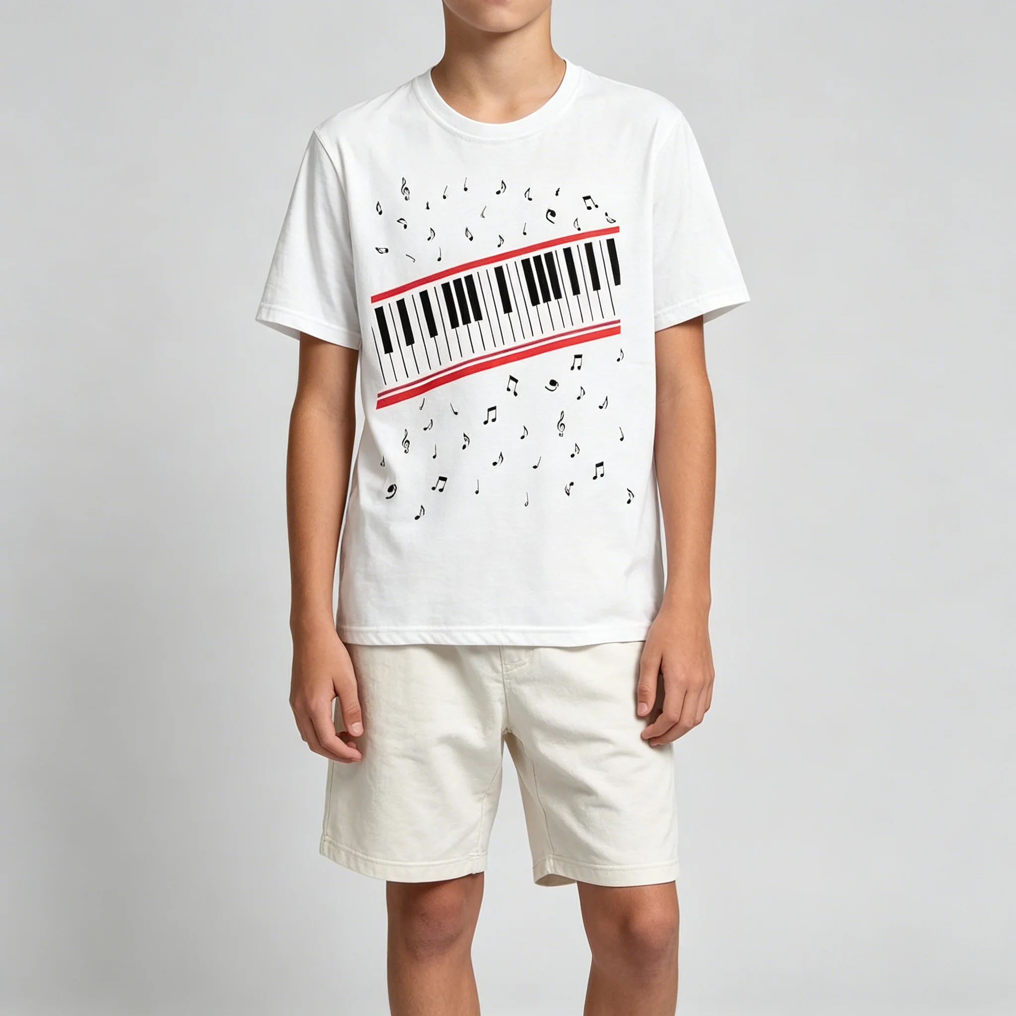 Men T Shirt Women Tee Boys Girls Top Adults Children Parent Child Cotton kid Tshirts Michael Jackson Beat It Piano MTV Videos