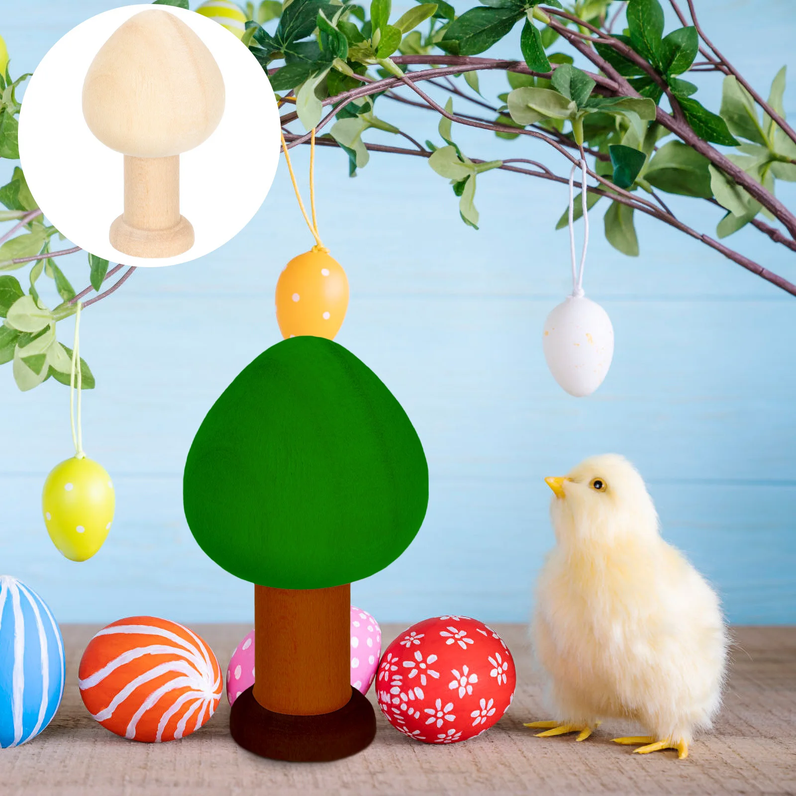 

10Pcs DIY Wood Trees Ornaments Unfinished Miniature Wood Trees for Painting Craft Wooden Tree Decor Friendly Smooth Surface