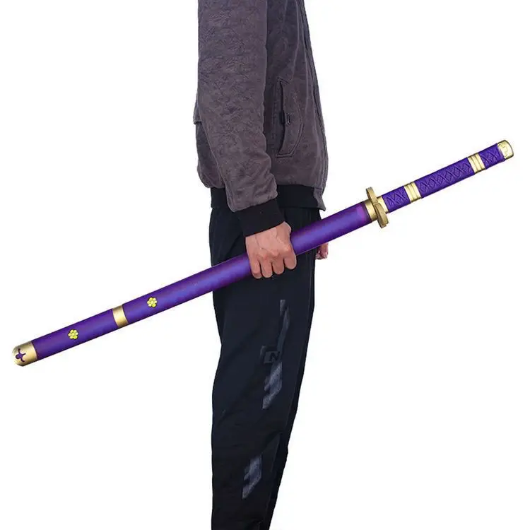 Zoro Sword 1:1 Roronoa Cosplay Kozuki Oden Yamato Sword Samurai Sword Weapon Prop 104cm Rubber Unsharpened