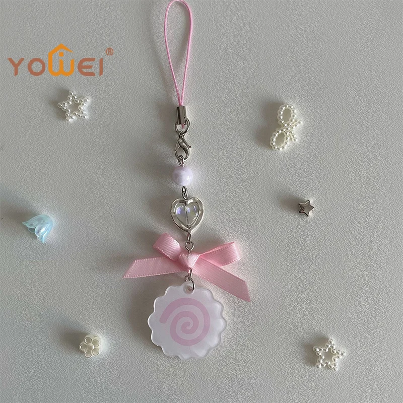 Latest Cute Fish Plate Phone Charms Pendant For Card Book Creative Kawaii Keychain For Phone Bag Accessories New