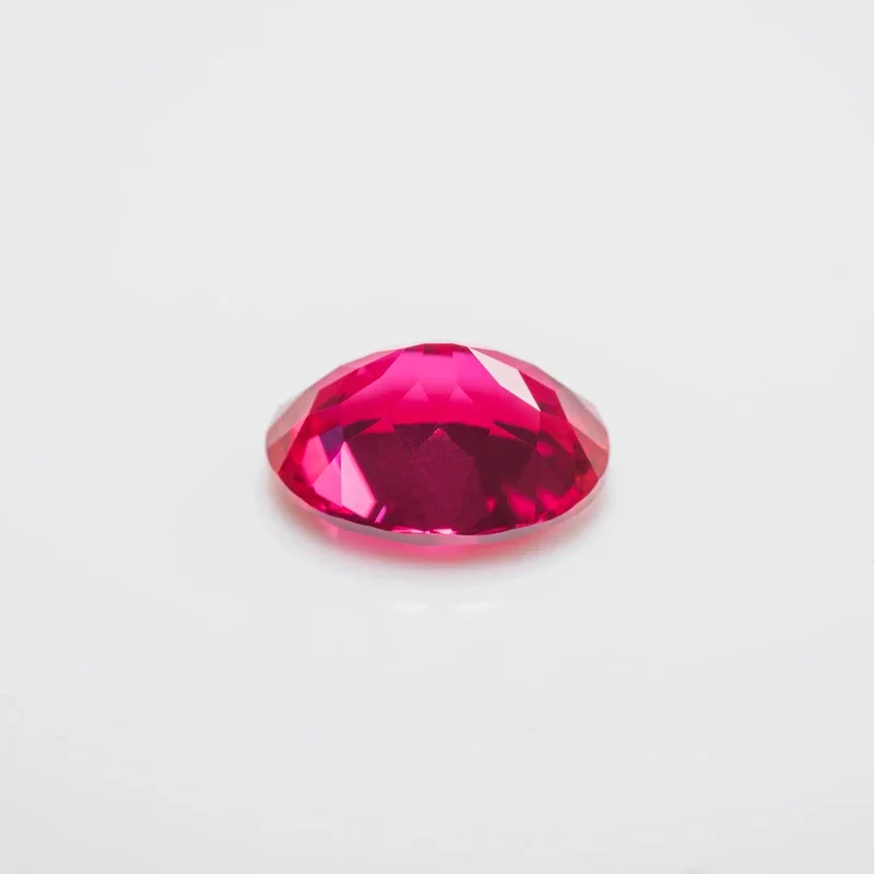Lab Grown Ruby Oval Shape Red Color VVS1 Gemstone For Charms DIY Jewelry Making Ring Earrings Materials Selectable Certificate
