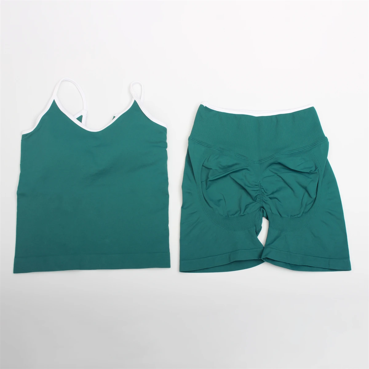 2 Set Pakaian Olahraga Wanita Gymshark Ignite Sculpt Scrunch Top Yoga Top Celana Pendek Seamless Gym Workout Sportswear Legging Pants