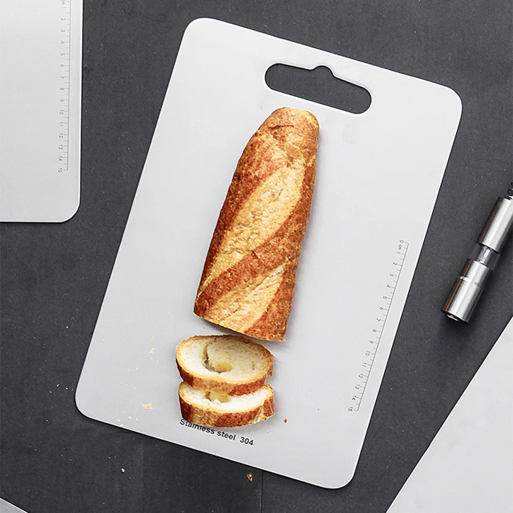 

Stainless Steel Cutting Rust-Proof Waterproof Rectangular Chopping Board Wear-Resistant Dishwasher Safe Kitchen Bake Board For