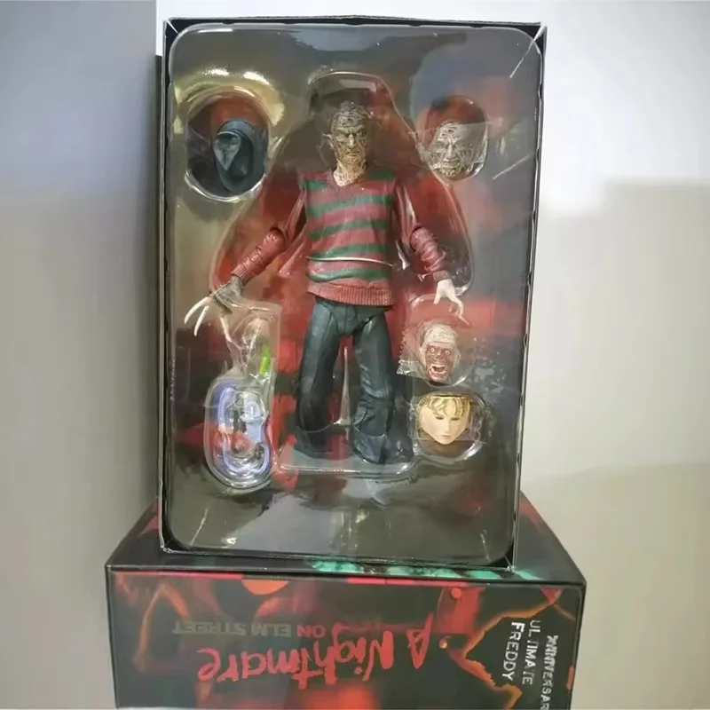 Freddy Krueger Figur Film A Nightmare On Elm Street Actionfiguren Anime 18 cm bewegliches Modell PVC Puppe Ornament Peripherie Geschenk