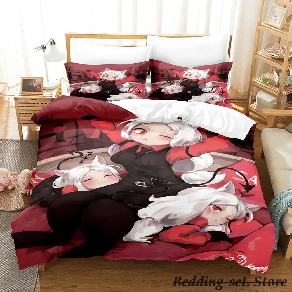 Helltaker Bedding Set Single Twin Full Queen King Size Bed Set Aldult Kid Bedroom Duvetcover Sets Anime parure de lit Bed