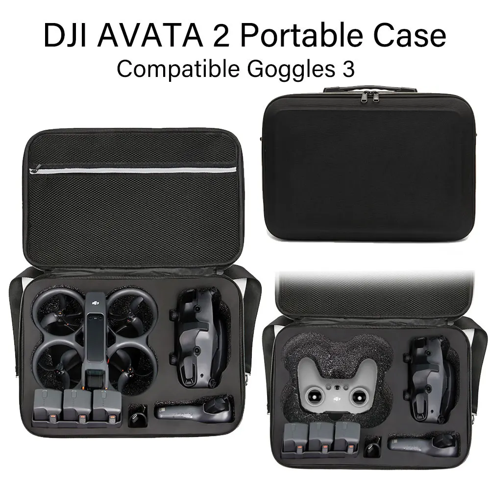 Portable Shouledr Bag for DJI Avata 2 Goggles 3 Fly Smart Combo Large-capacity Drone Accessorie Camera Handbag Outdoor Shooting