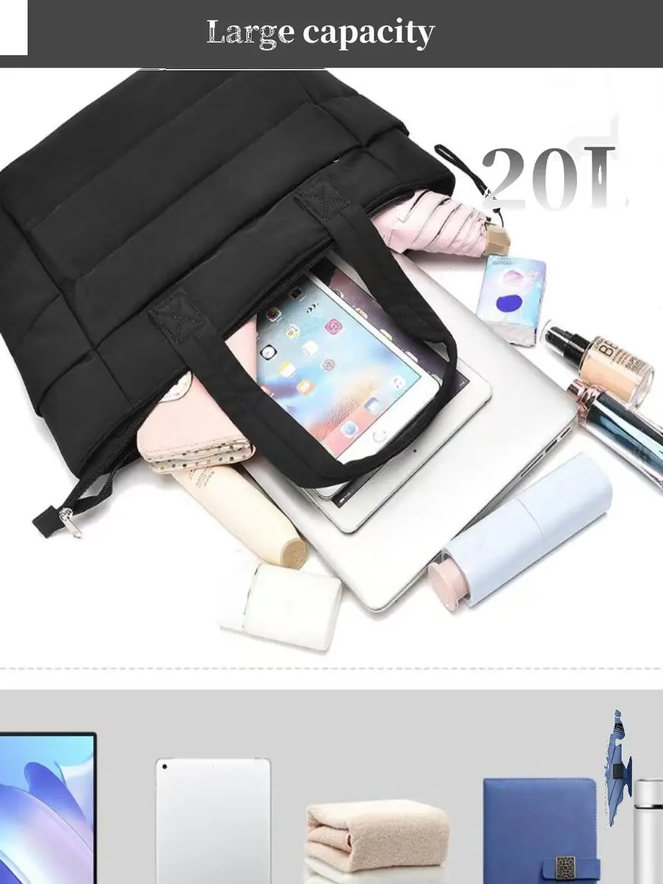 

Large Capaci Ladies Embroidered Handbag Outdoor Sports Travel Bag Multifunctional Storage Bag for Traveling And Leisure