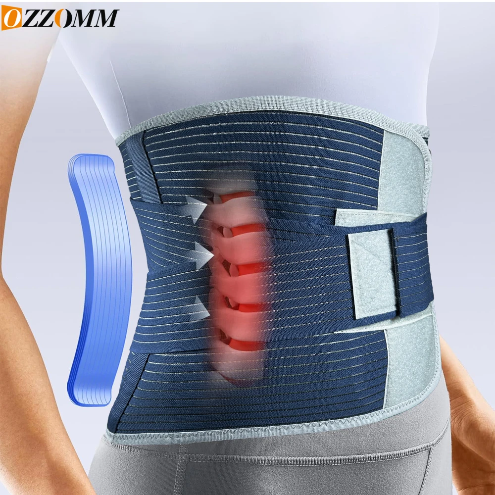 

Back Support Lower Back Brace for Back Pain Relief -Adjustable Lumbar Support Belt for Men/Women Keeps Spine Straight and Safe