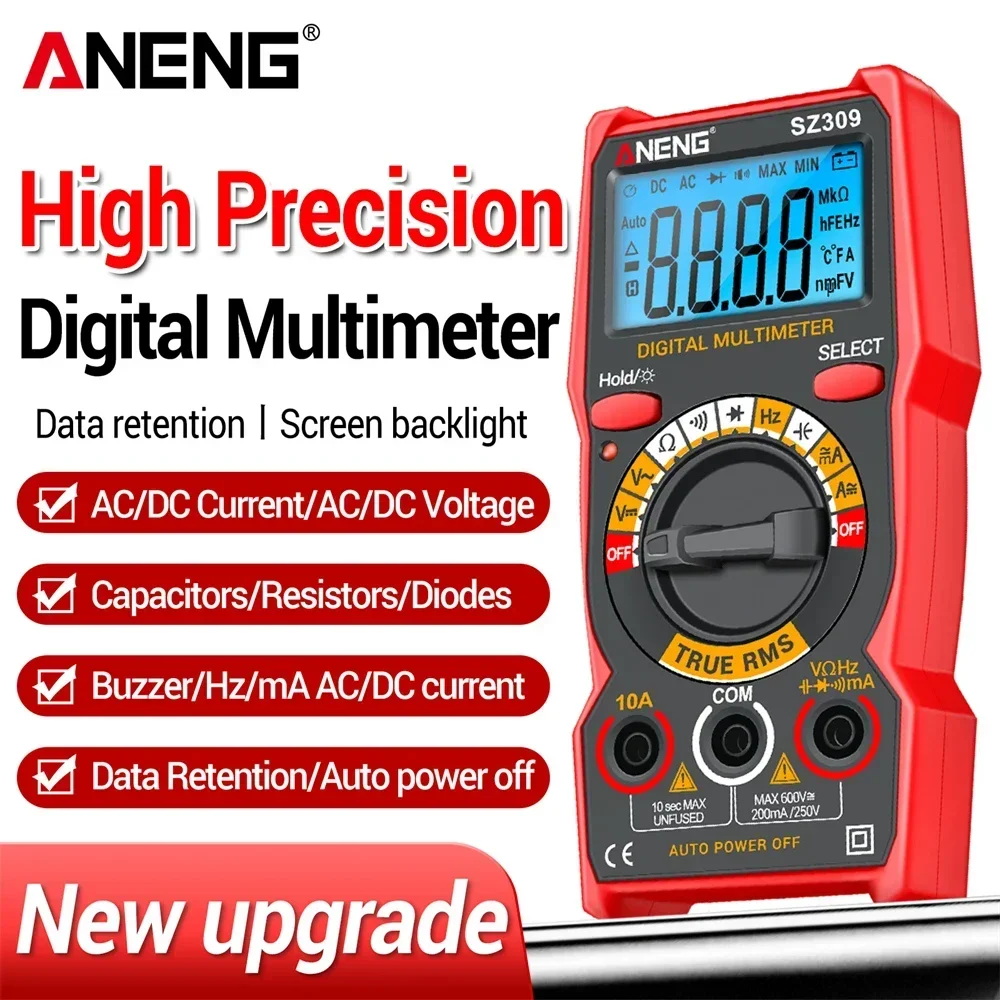 ANENG SZ309 Multimeter 1999 Count Professional High Precision Digital Multimetro Easy To Cary Small Size AC/DC Voltage Meter