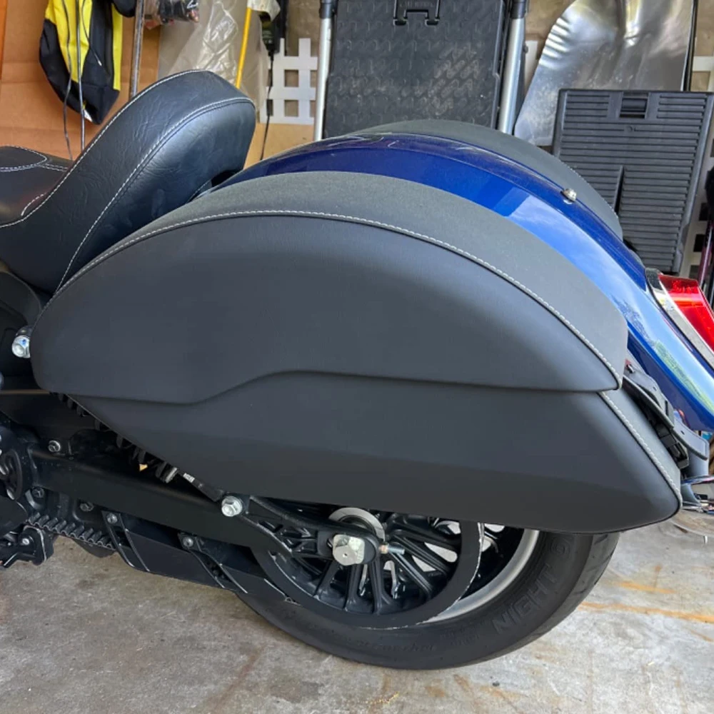 Quick Release ‎Semi Rigid Saddlebags Side Box And Mounting Spools Kit For Indian Scout Sixty ABS 100th Anniversary 2015-2024